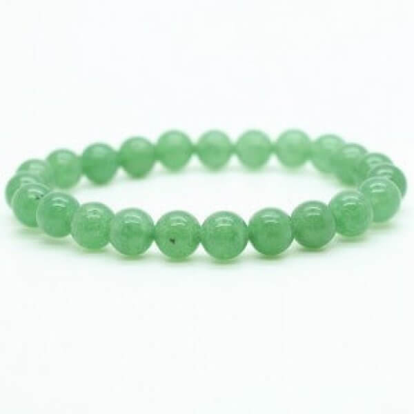 Natural 7.5' Green Aventurine And Clear Quartz Crystal Handmade Bracelet |  Mysite