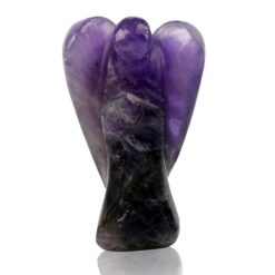 WAVS Energised Amethyst Angel Crystal Stone Angel Size 2 Inch Approx.
