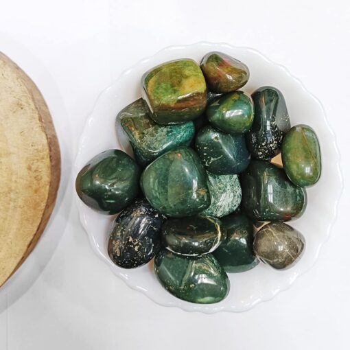 Bloodstone Tumbled Stones Kit for Reiki Healing and Energy Balance - Chakra Alignment and Feng Shui Home Decor - 100 Grams - Image 2
