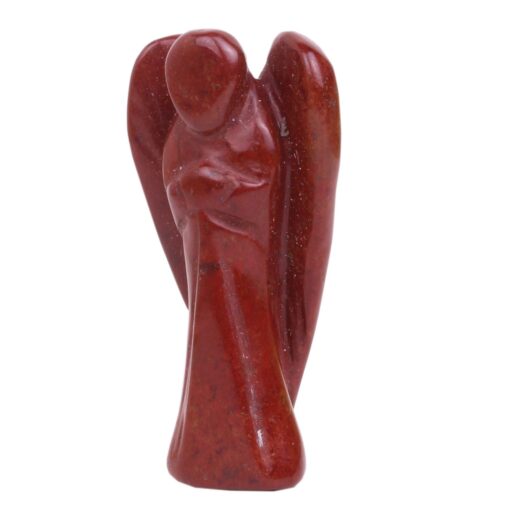 WAVS Red Jasper Angel Crystal Statue - Image 2