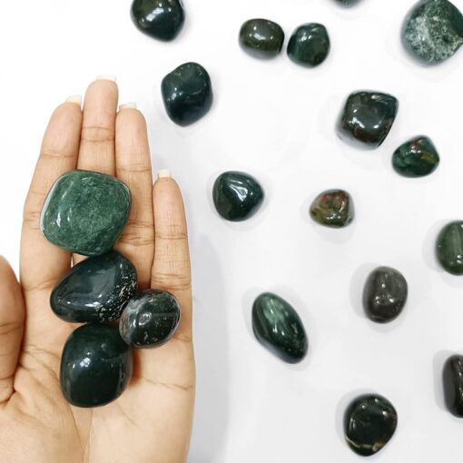 Bloodstone Tumbled Stones Kit for Reiki Healing and Energy Balance - Chakra Alignment and Feng Shui Home Decor - 100 Grams - Image 3
