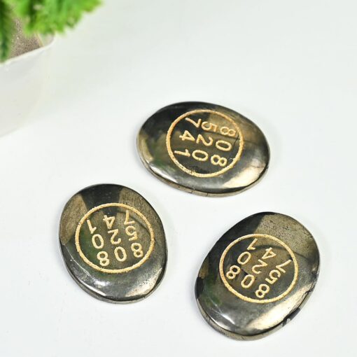 Good Luck Stone Pyrite Zibu Symbol Coin for Financial Growth & Abundance - Fortune & Wealth Magnet, Reiki Healing, Vastu Decor for Home & Office - 808 520 741 - Image 6