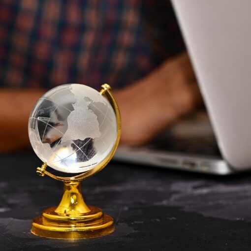 Fengshui Crystal Ball with Golden Stand for Positive energy Success and prosperty - Image 4