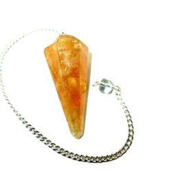 Citrine Cone Shaped Pendulum Energy Healing Tool for Prosperity Spiritual Growth and Positive Vibrations