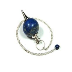 Pendulum Dowsing Crystal Ball for Reiki Healing | Meditation| Vastu Item for Home (Lapis Lazuli Crystal Ball)