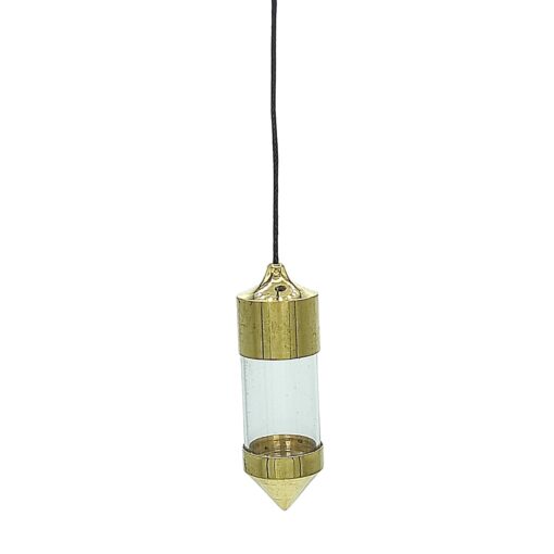 Brass Glass Bottle Supreme Long Deluxe Dowsing Pendulum - Vastu, Feng Shui, Reiki Crystal Healing, Chakra - Image 2