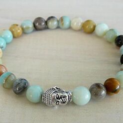 Amazonite Bracelet with Buddha - Healing Energy Bracelet for Calmness and Balance