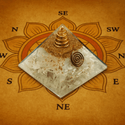 Selenite Orgone Energy Pyramid-Protection Healing Crystals for Balancing Meditation Attract Positive Energy - 3 inches